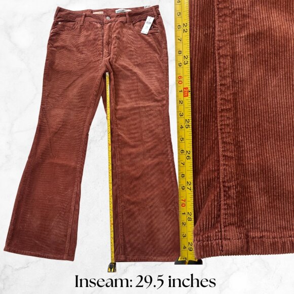 NWT | ANTHROPOLOGIE The Icon Flare Corduroy Jeans Rust US Women's 16W - Picture 8 of 14